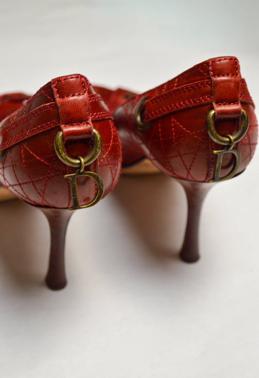 Red Cherry Christian Dior Leather Pumps