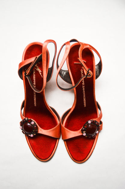 Pink Jeweled Giuseppe Zanotti Buckled Sandals