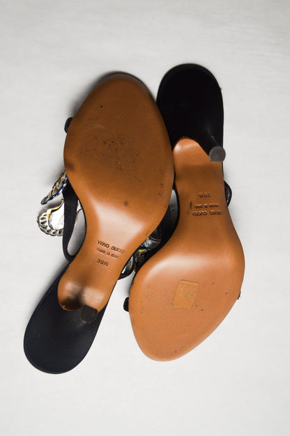 Giuseppe Zanotti Iconic Silver Fish Sandal Heels