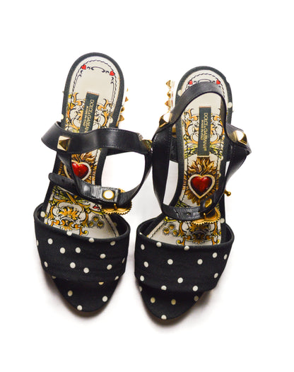 Dolce & Gabbana Heart of Hearts Polka Dot Sandals