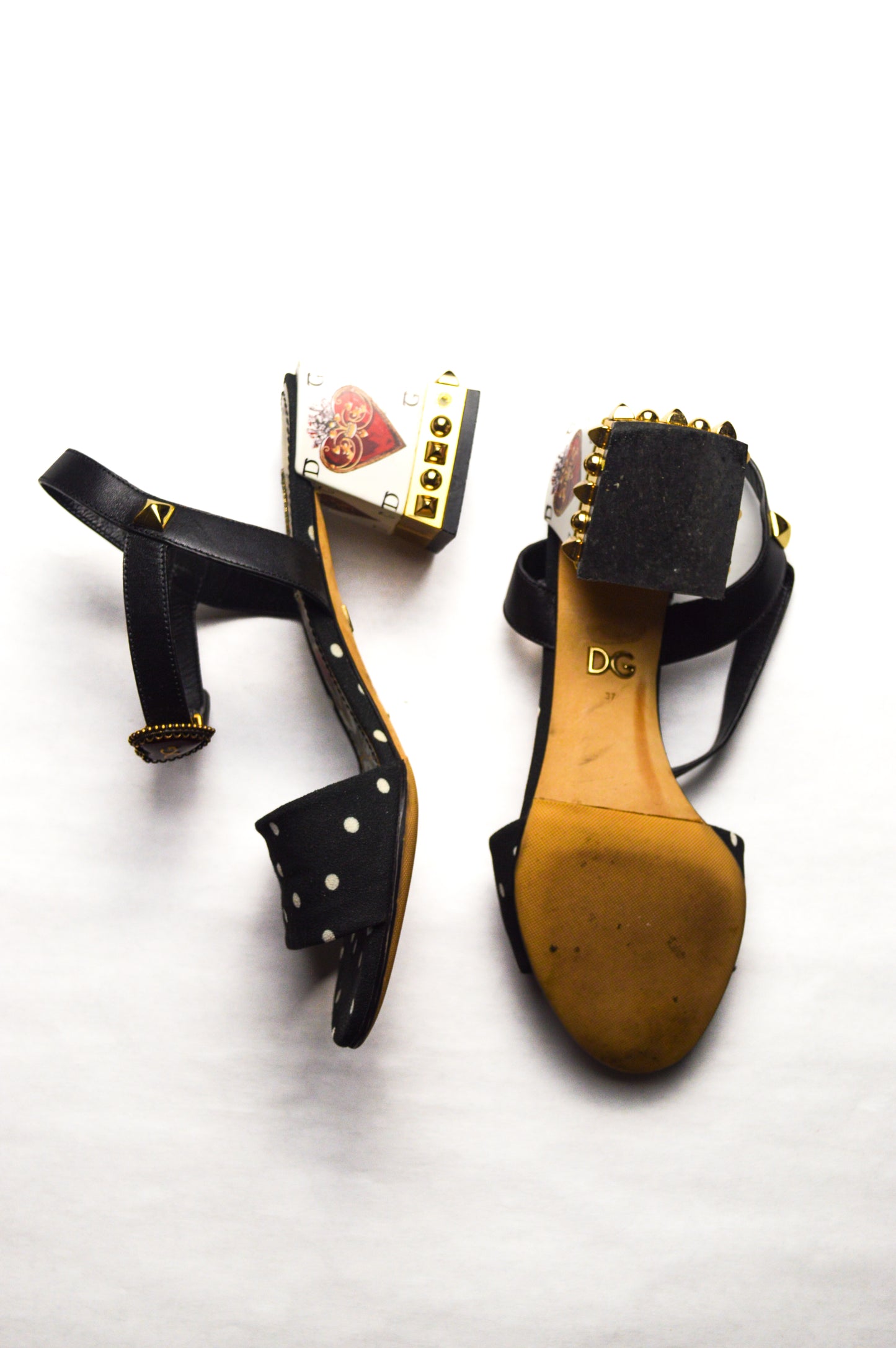 Dolce & Gabbana Heart of Hearts Polka Dot Sandals