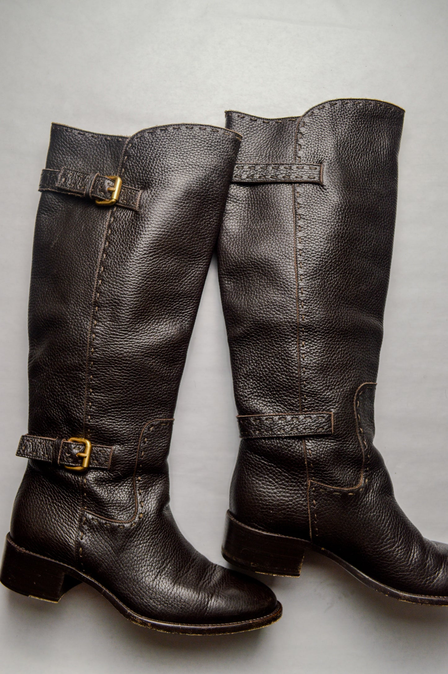 Fendi Leather Brown Boots