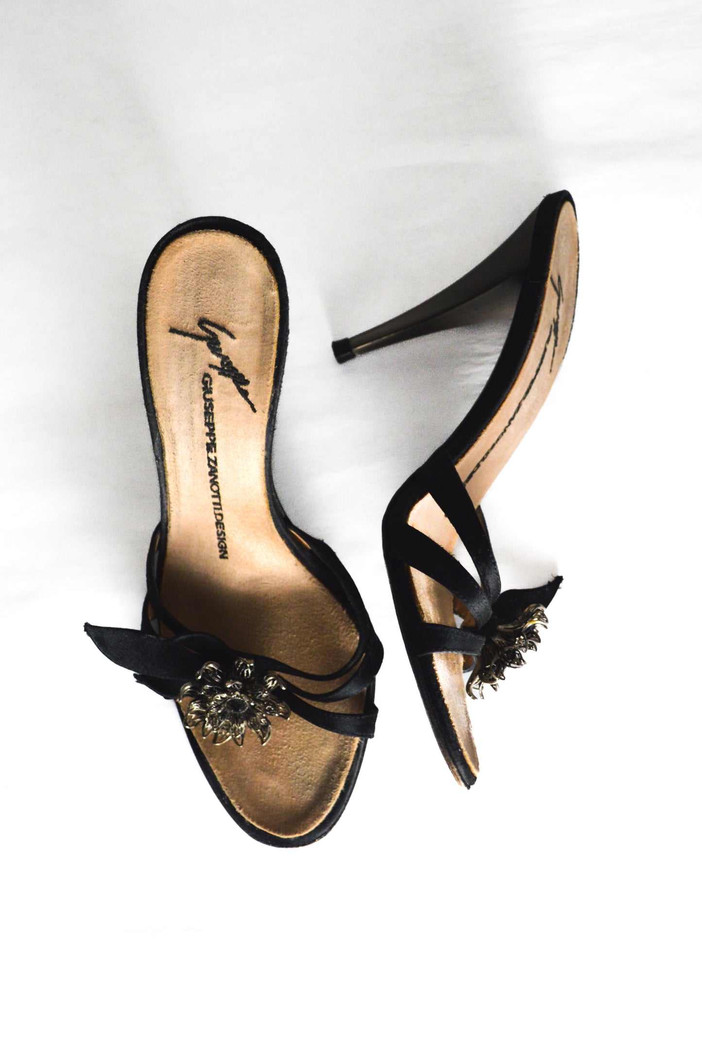 Metal Flower Embellished Giuseppe Zanotti Heels