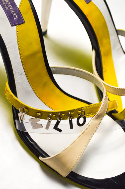 Patent Leather Emilio Pucci Spelling Mules