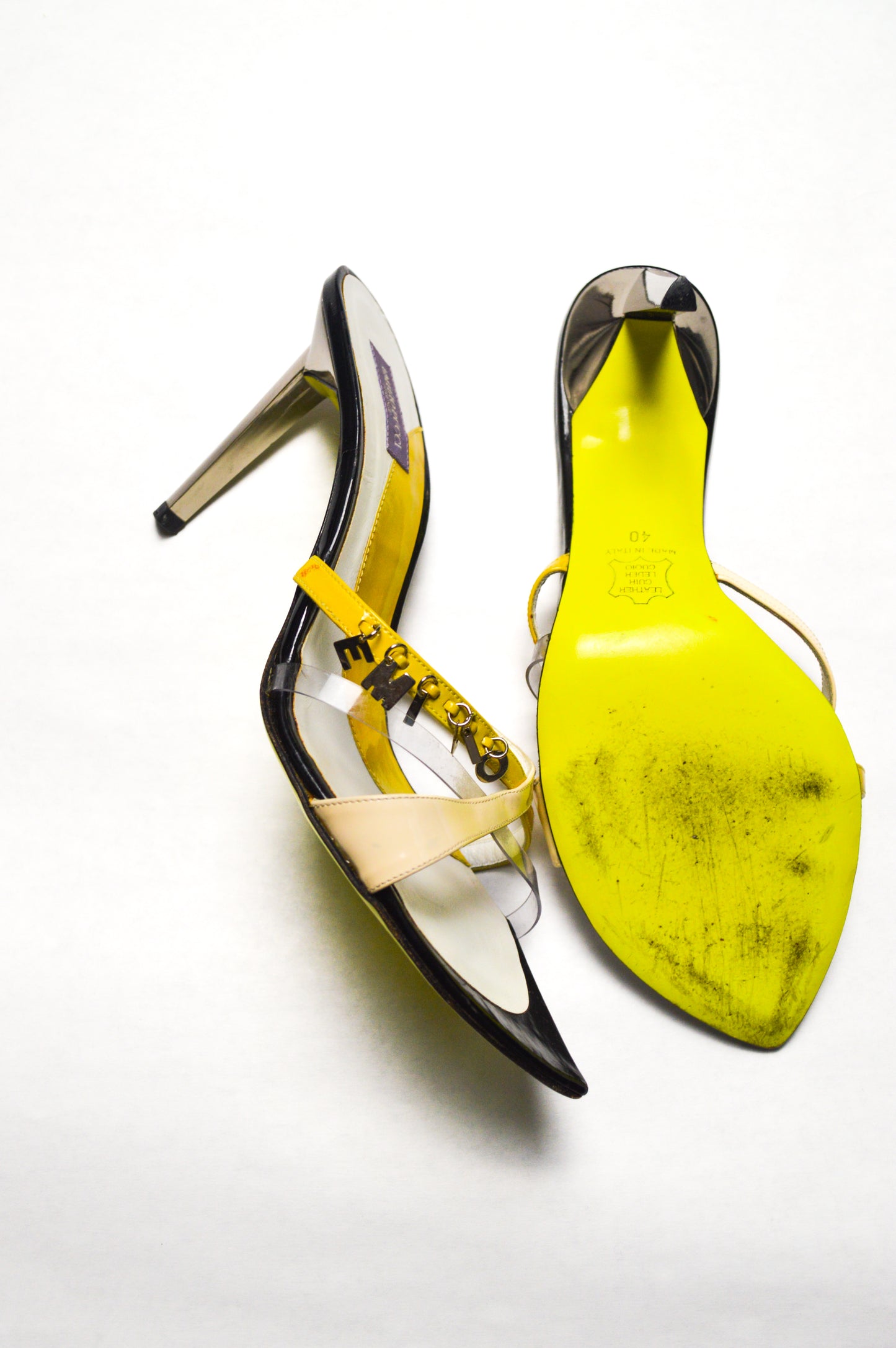 Patent Leather Emilio Pucci Spelling Mules