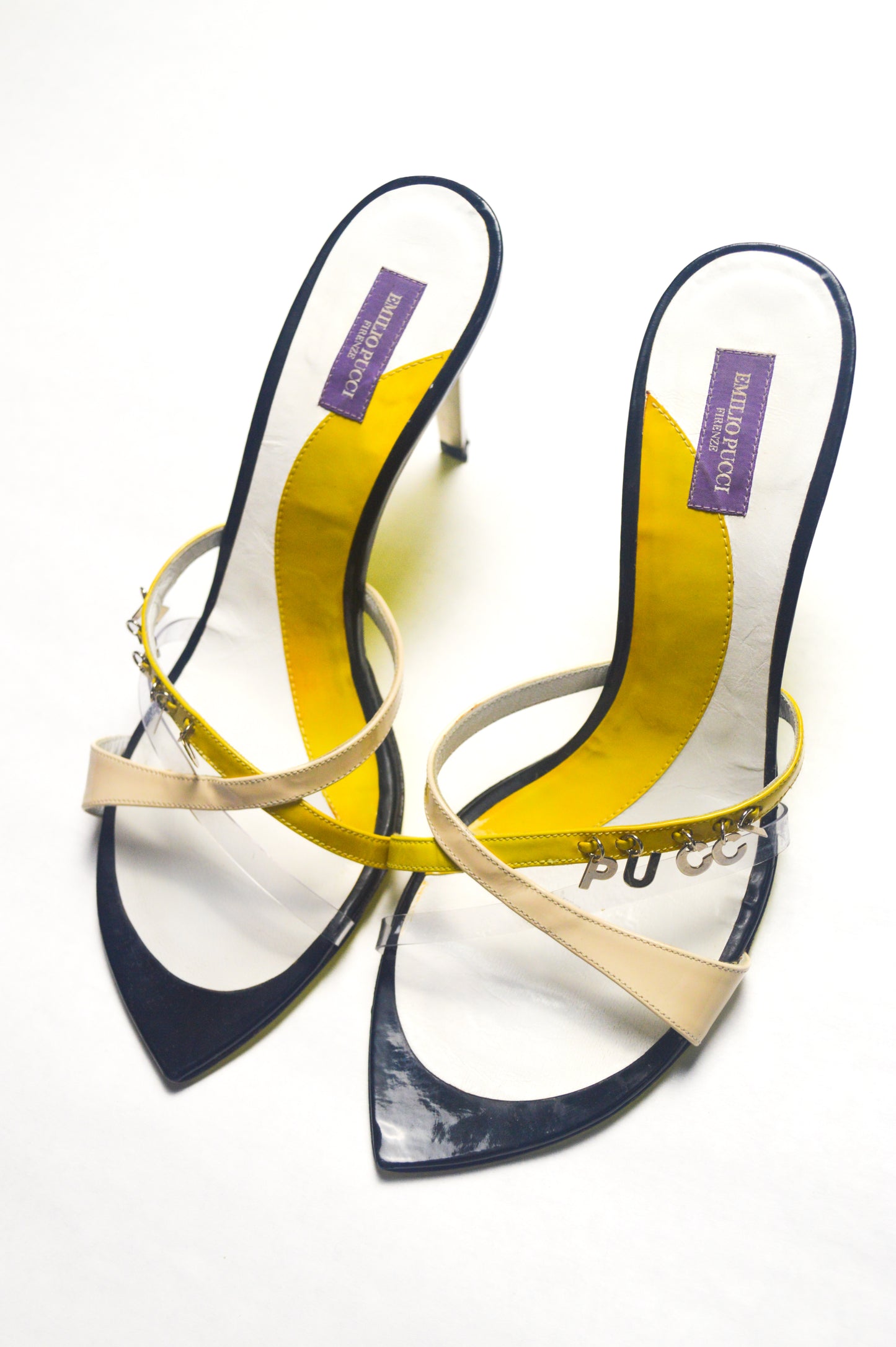 Patent Leather Emilio Pucci Spelling Mules