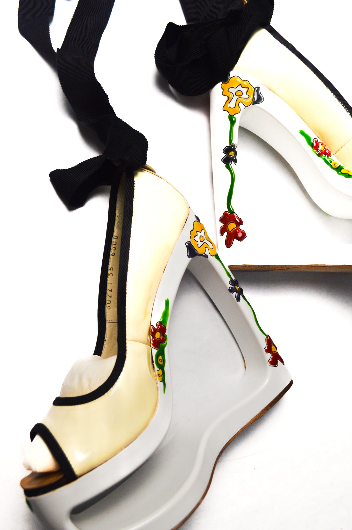 Rare Giuseppe Zanotti Floral Heritage Motif Heels