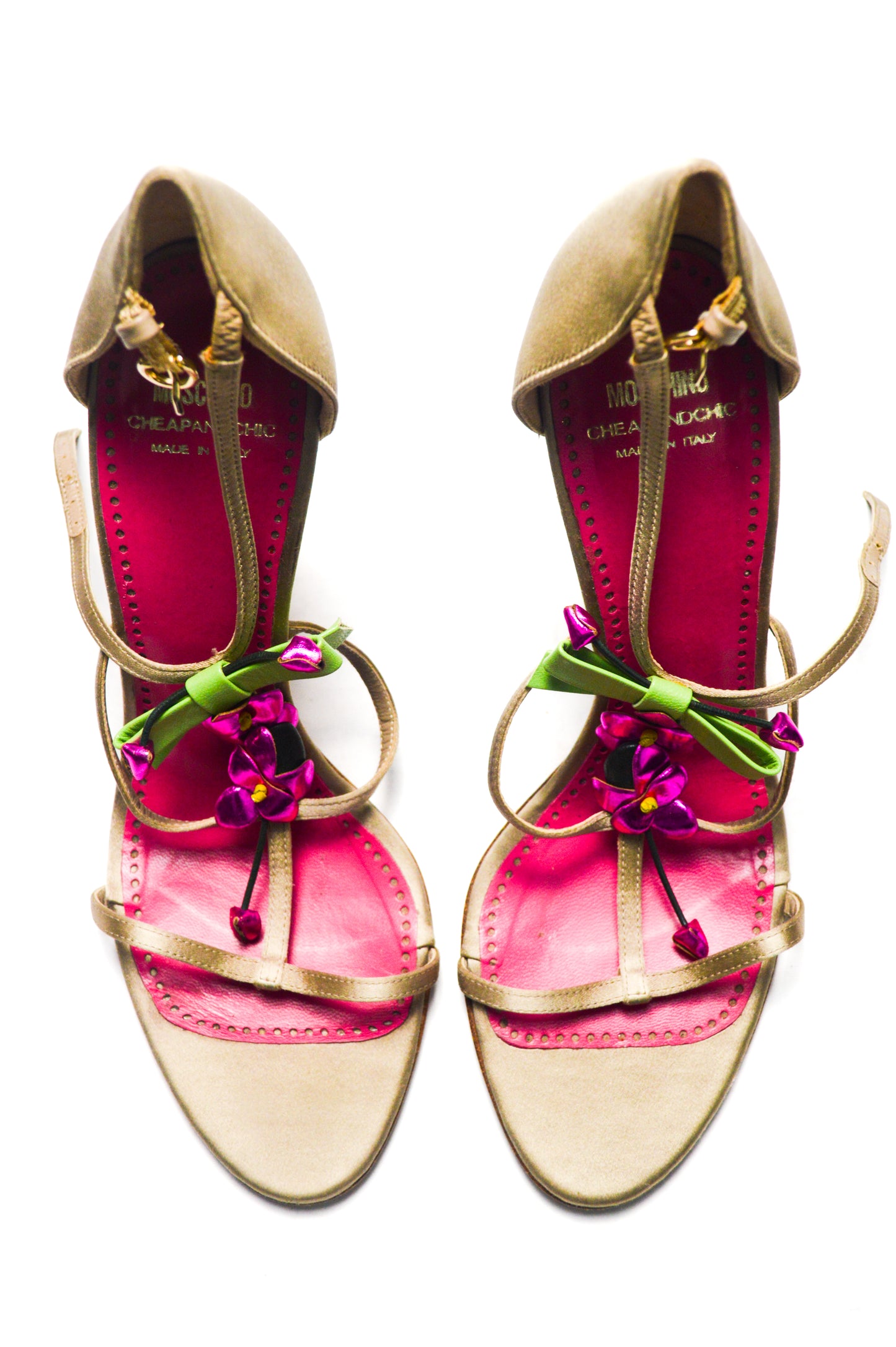 Bright Pink Moschino Cheap and Chic Floral Heels