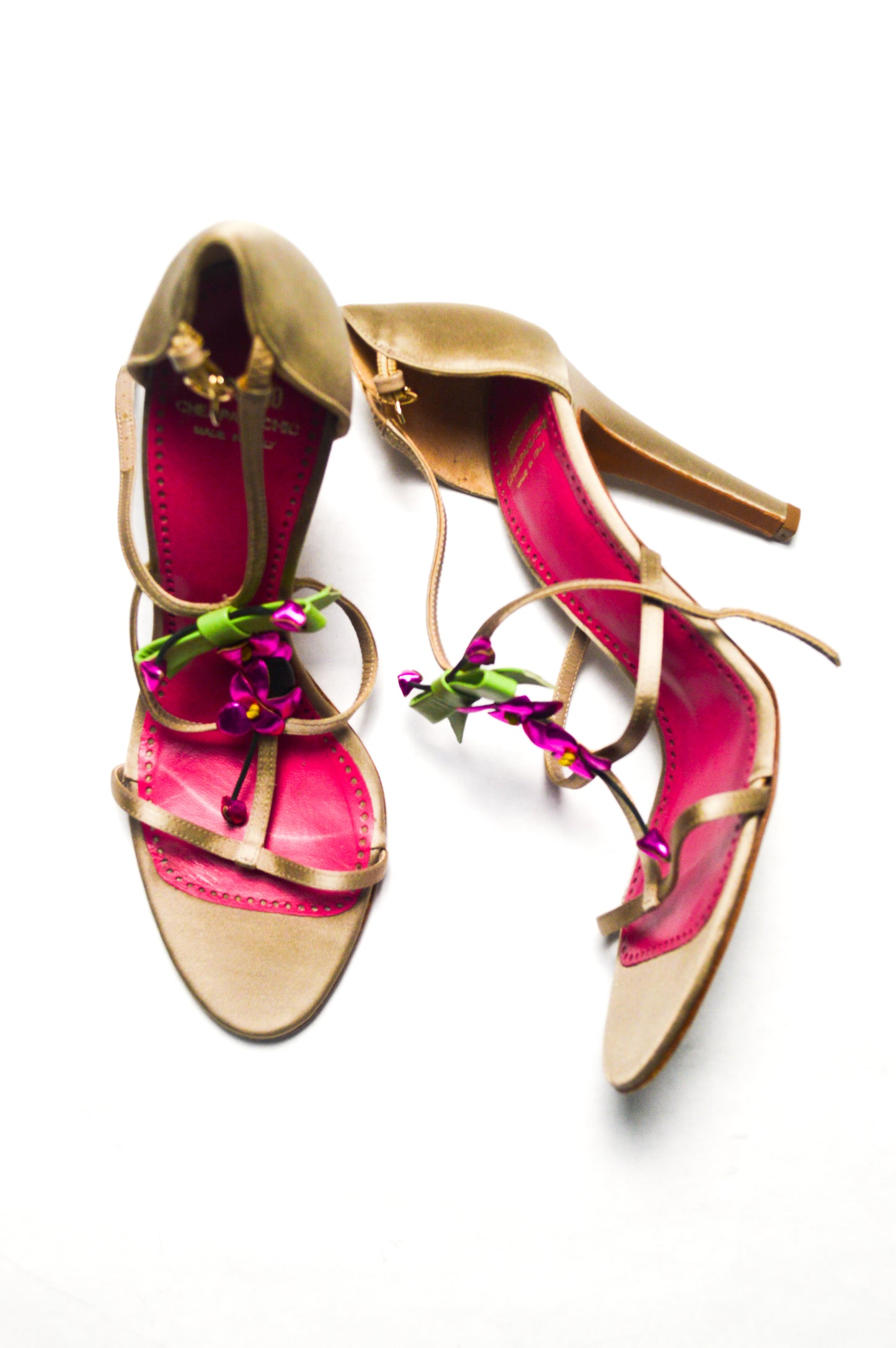 Bright Pink Moschino Cheap and Chic Floral Heels