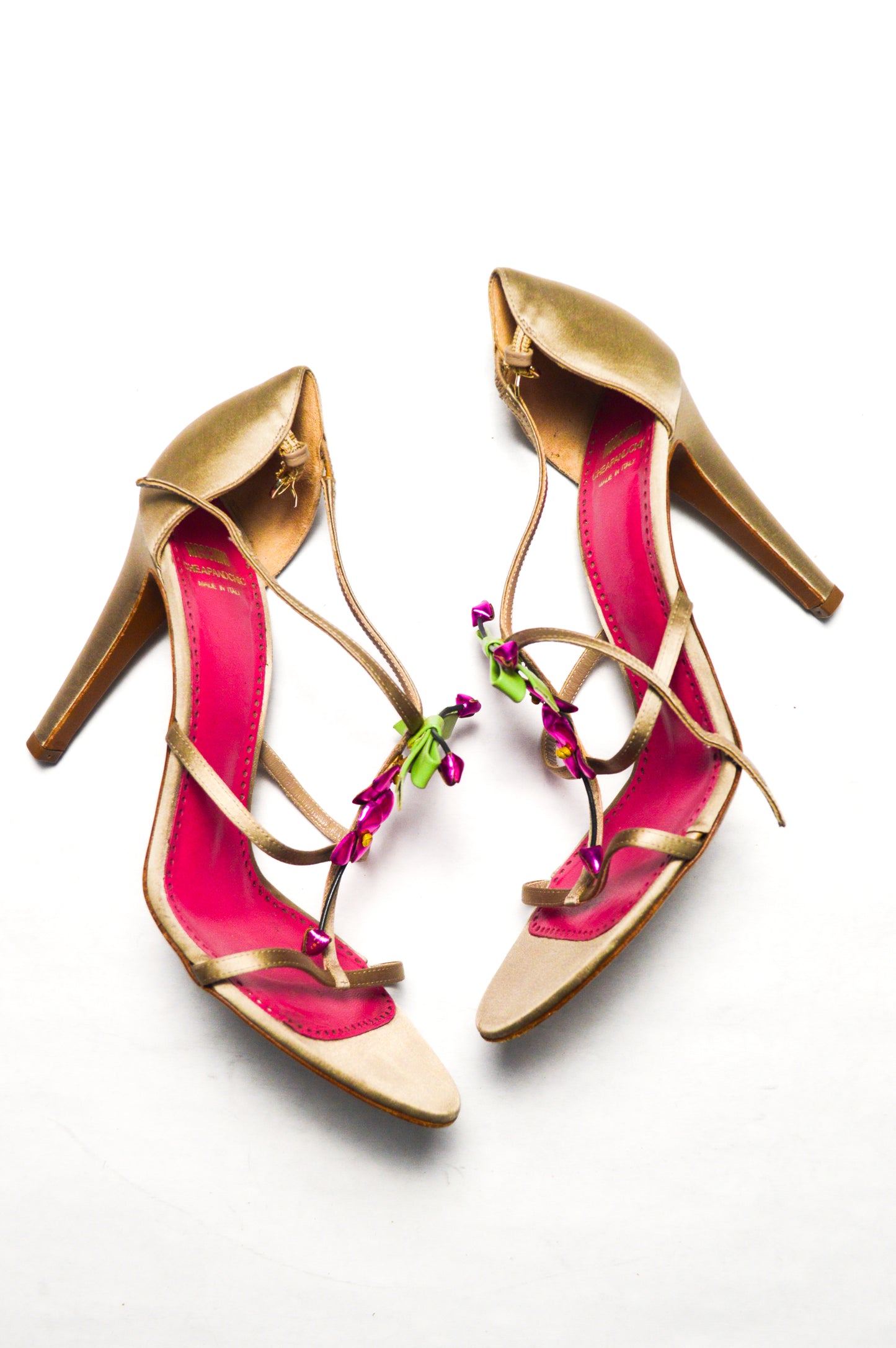 Bright Pink Moschino Cheap and Chic Floral Heels