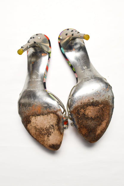 Emilio Pucci Multicolored Bead Embellished Pumps