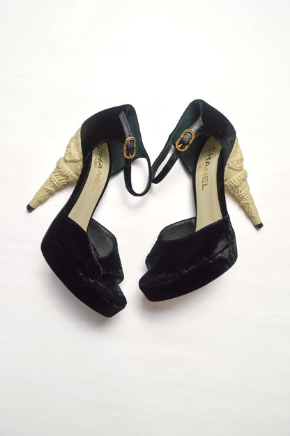 Chanel 2010 Runway Corinthian Column Architectural Heel