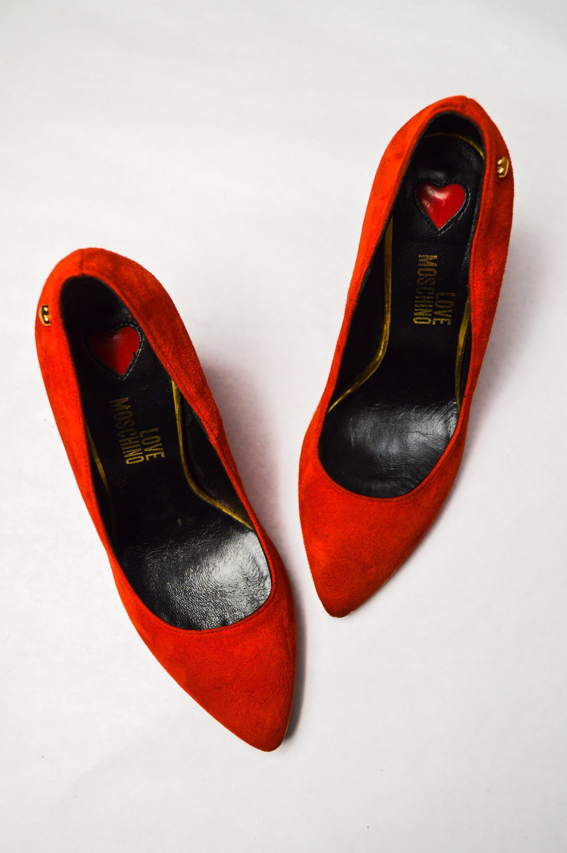 Red Moschino Love Pumps