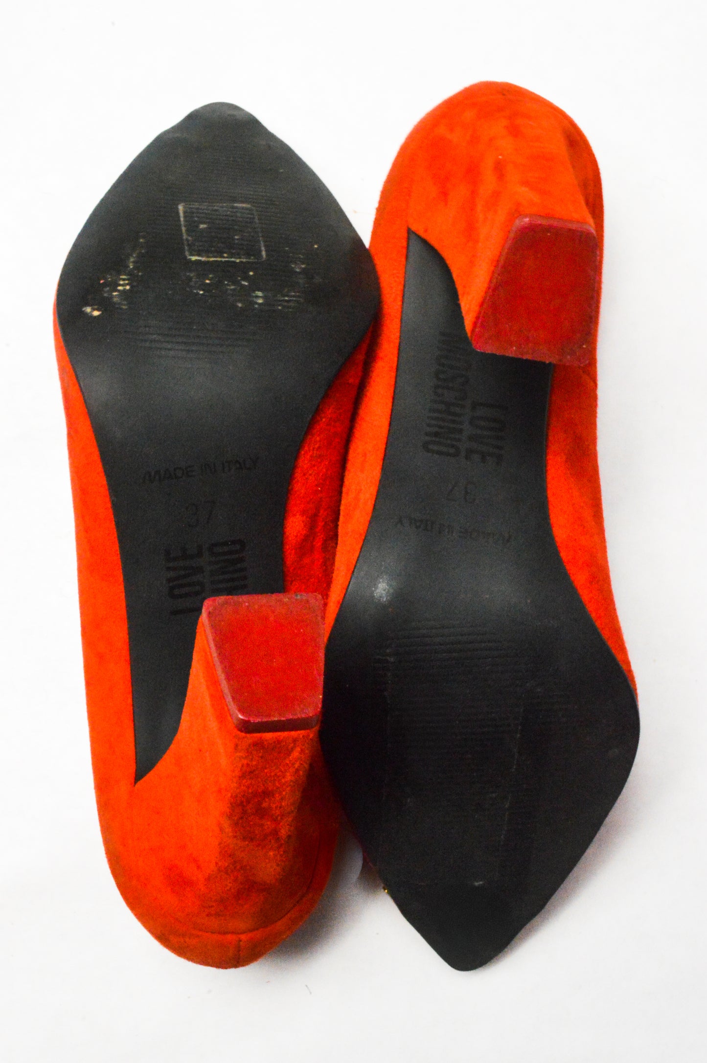 Red Moschino Love Pumps
